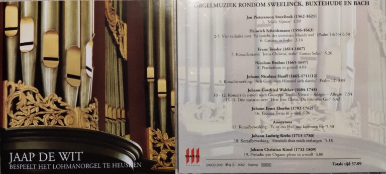 Jaap de Wit bespeelt het Lohmanorgel te Heusden - Muziek rondom Sweelinck, Buxtehude en Bach